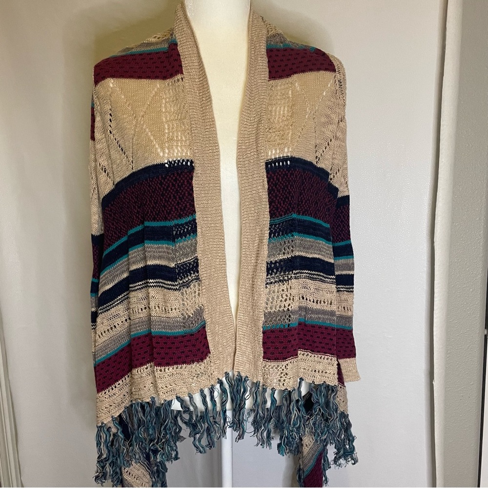 Maurice’s boho colorful cardigan sweater great condition size S